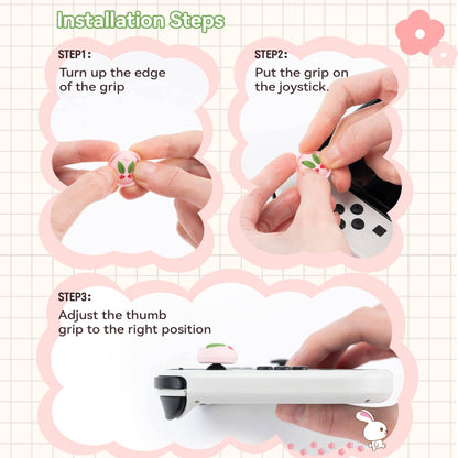 GeekShare Rabbit Daifuku Thumb Grip Caps for switch/oled/lite GeekShare Rabbit Daifuku Thumb Grip Caps for switch/oled/lite