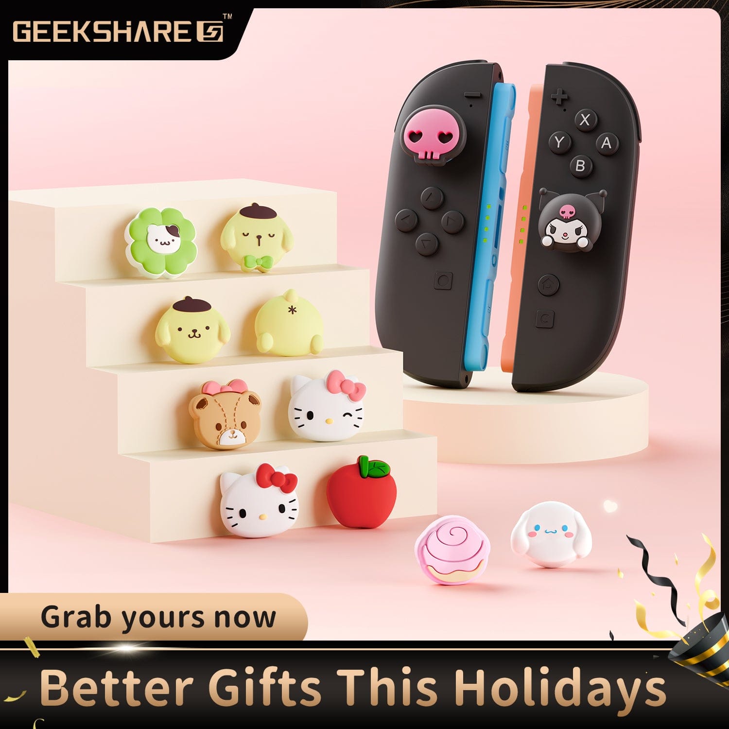 GeekShare x Sanrio Thumb Grip Caps for Switch 2 GeekShare x Sanrio Thumb Grip Caps for Switch 2