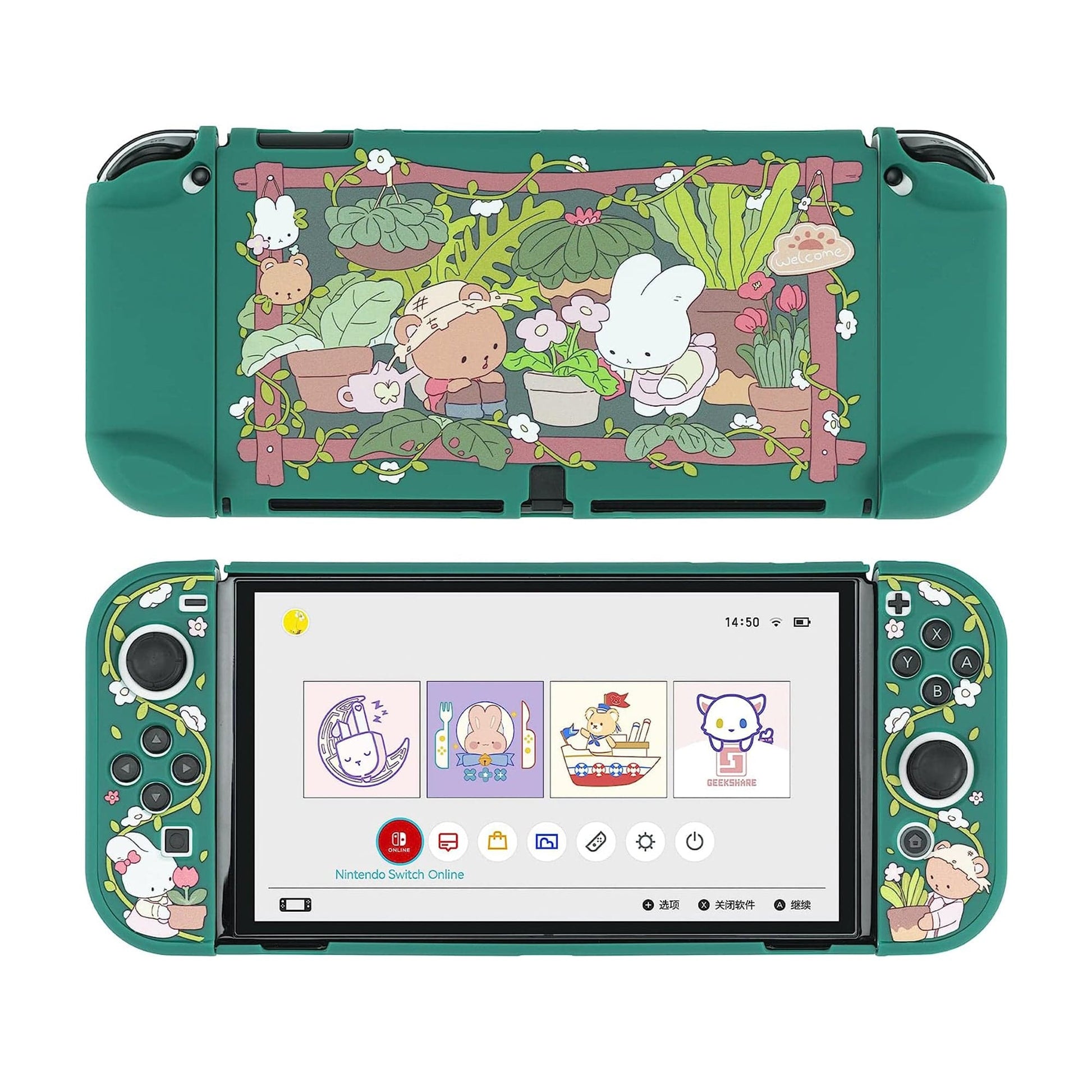 GeekShare Garden House Protective Case for Switch OLED