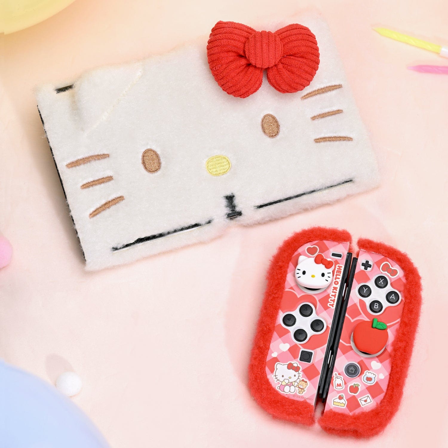"GeekShare Plush Hello Kitty Protective Case for Switch OLED"