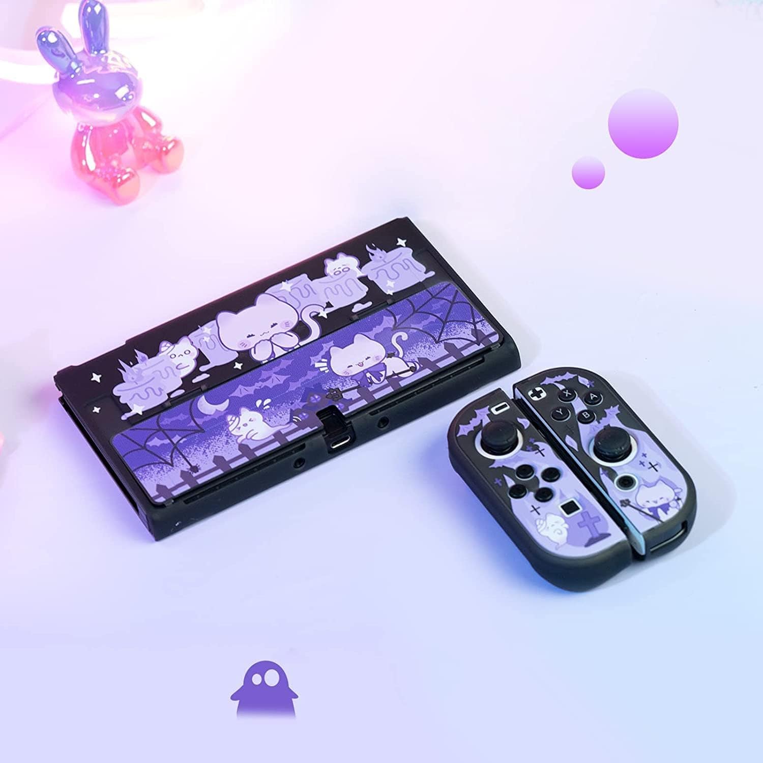 GeekShare Spooky Cat Protective Case for Switch OLED