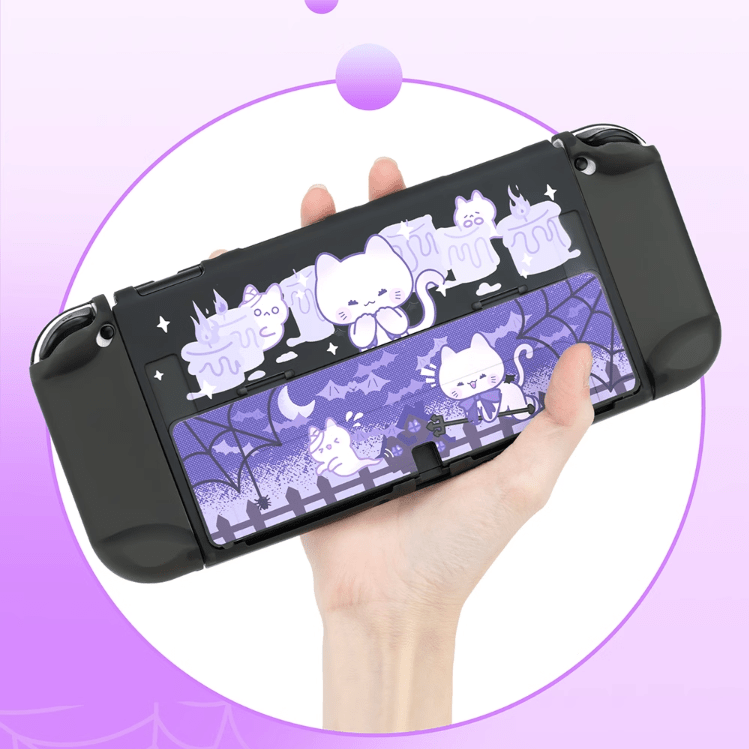 
            
                Load image into Gallery viewer, GeekShare Spooky Cat Protective Case for Switch OLED
            
        