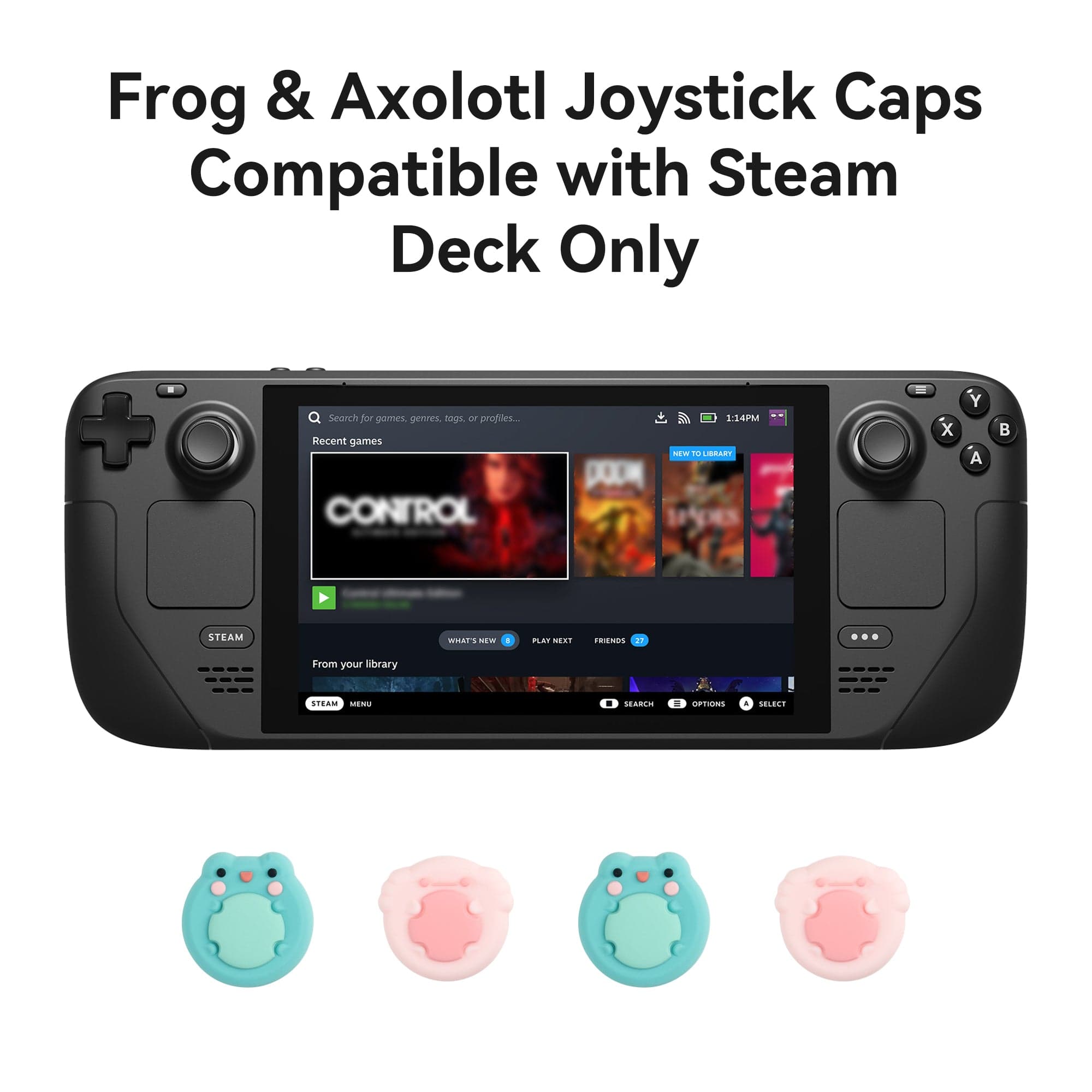 GeekShare Frog Thumb Grip Caps for Steam Deck