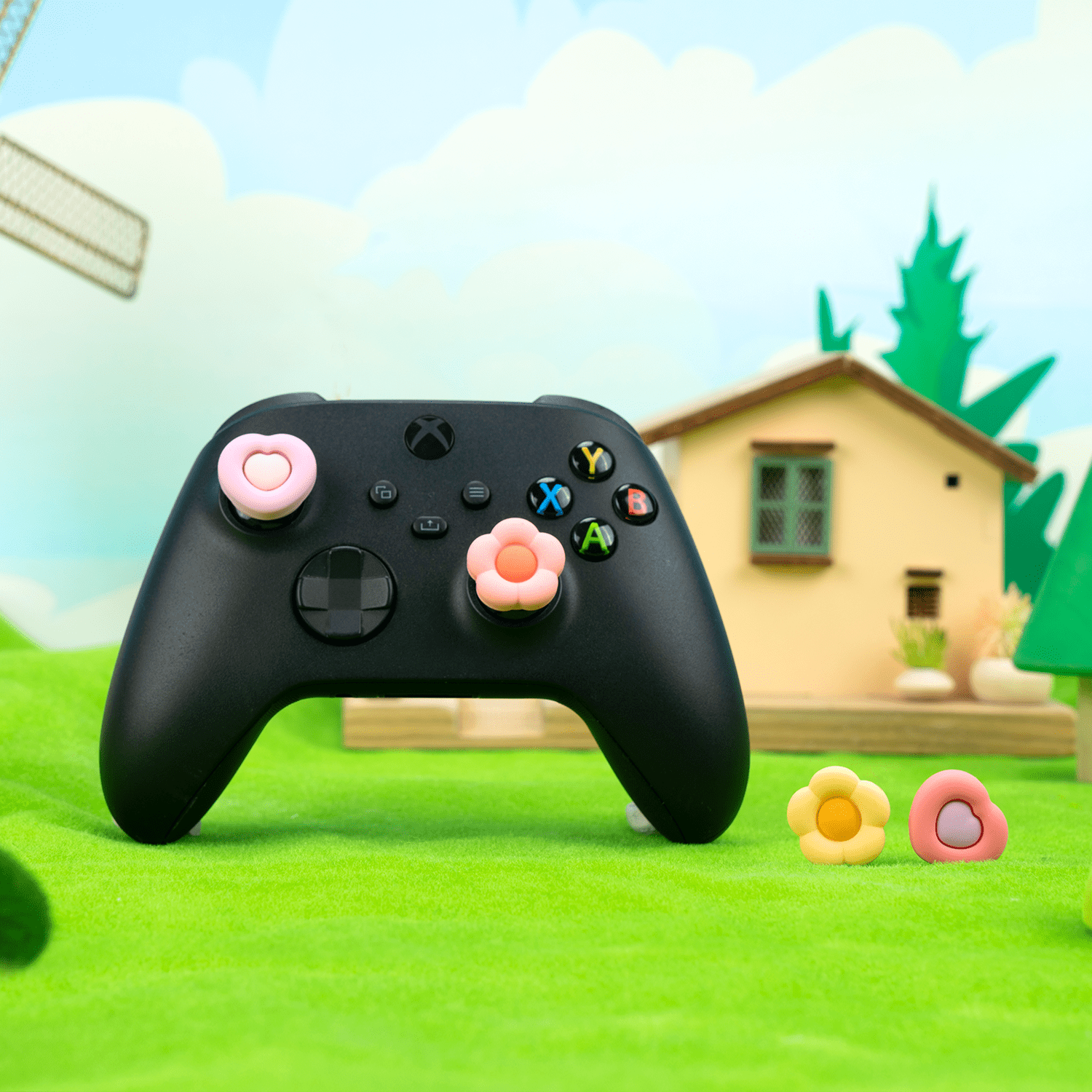 GeekShare Bloom-Heart Thumb Grips for Xbox & PS5