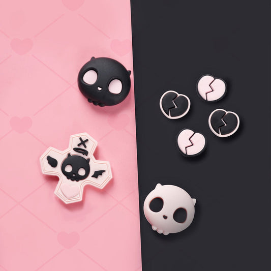 GeekShare Pink Skull Button Caps
