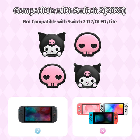 GeekShare x Sanrio Thumb Grip Caps for Switch/Lite/OLED or Switch 2 Cute & Comfy GeekShare x Sanrio Thumb Grip Caps