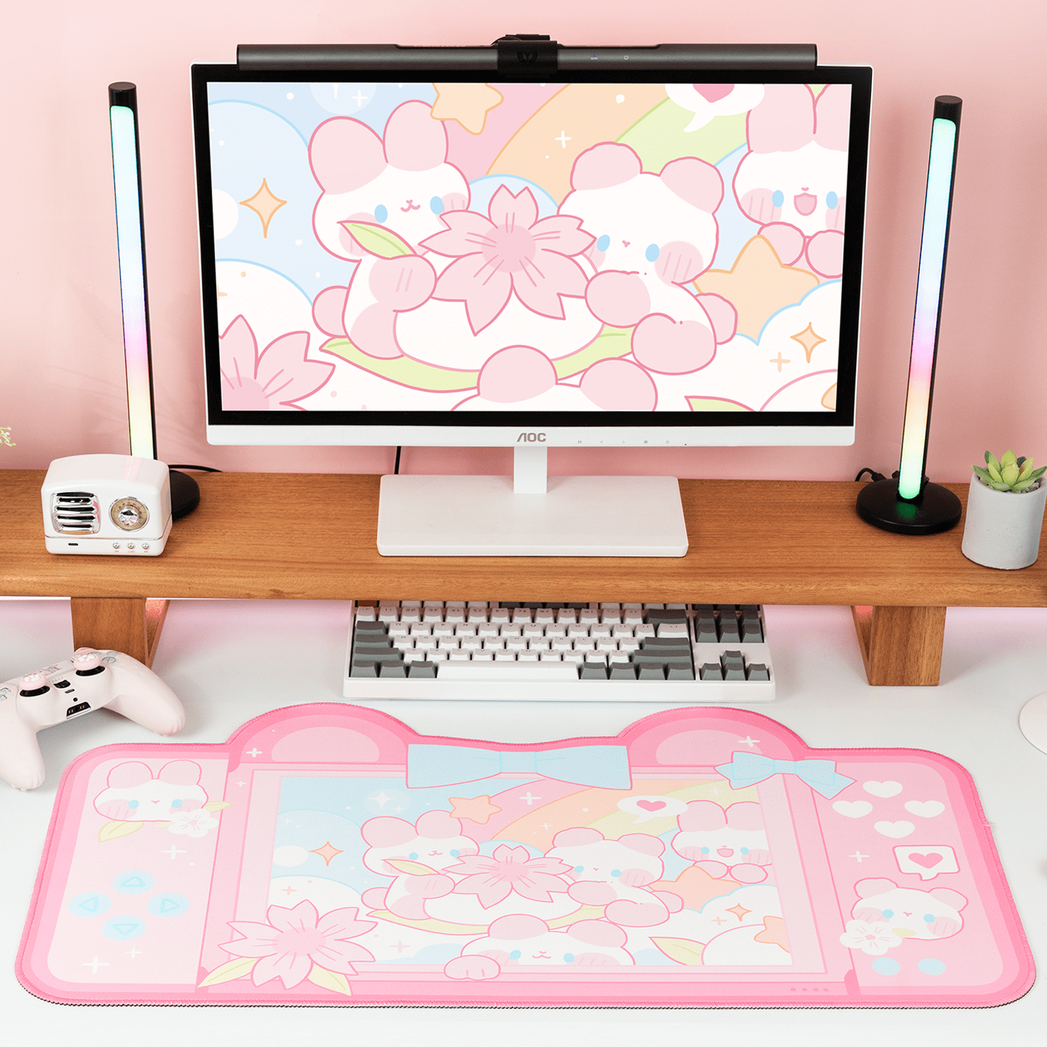 GeekShare Sakura Bunny Mouse Pad