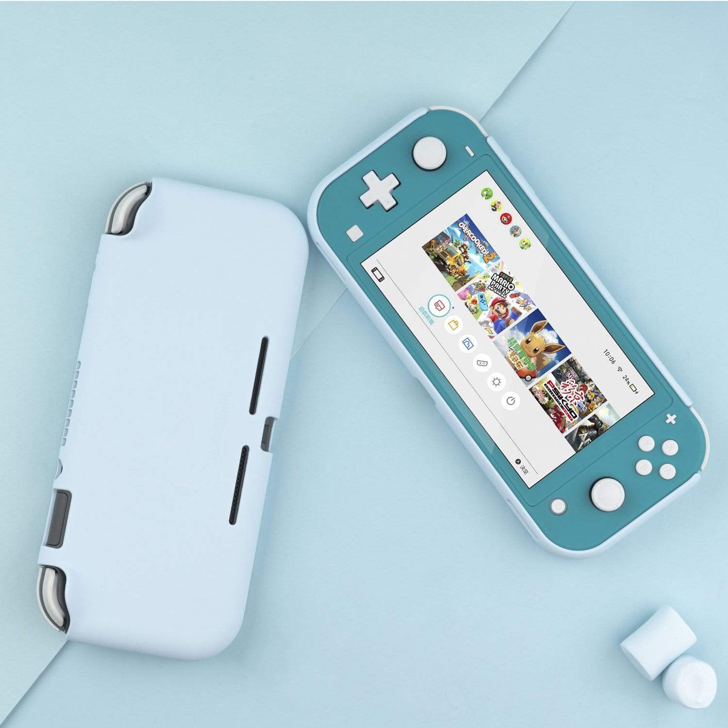 Soft Silicone Case for Nintendo Switch Lite -- Gray – GeekShare