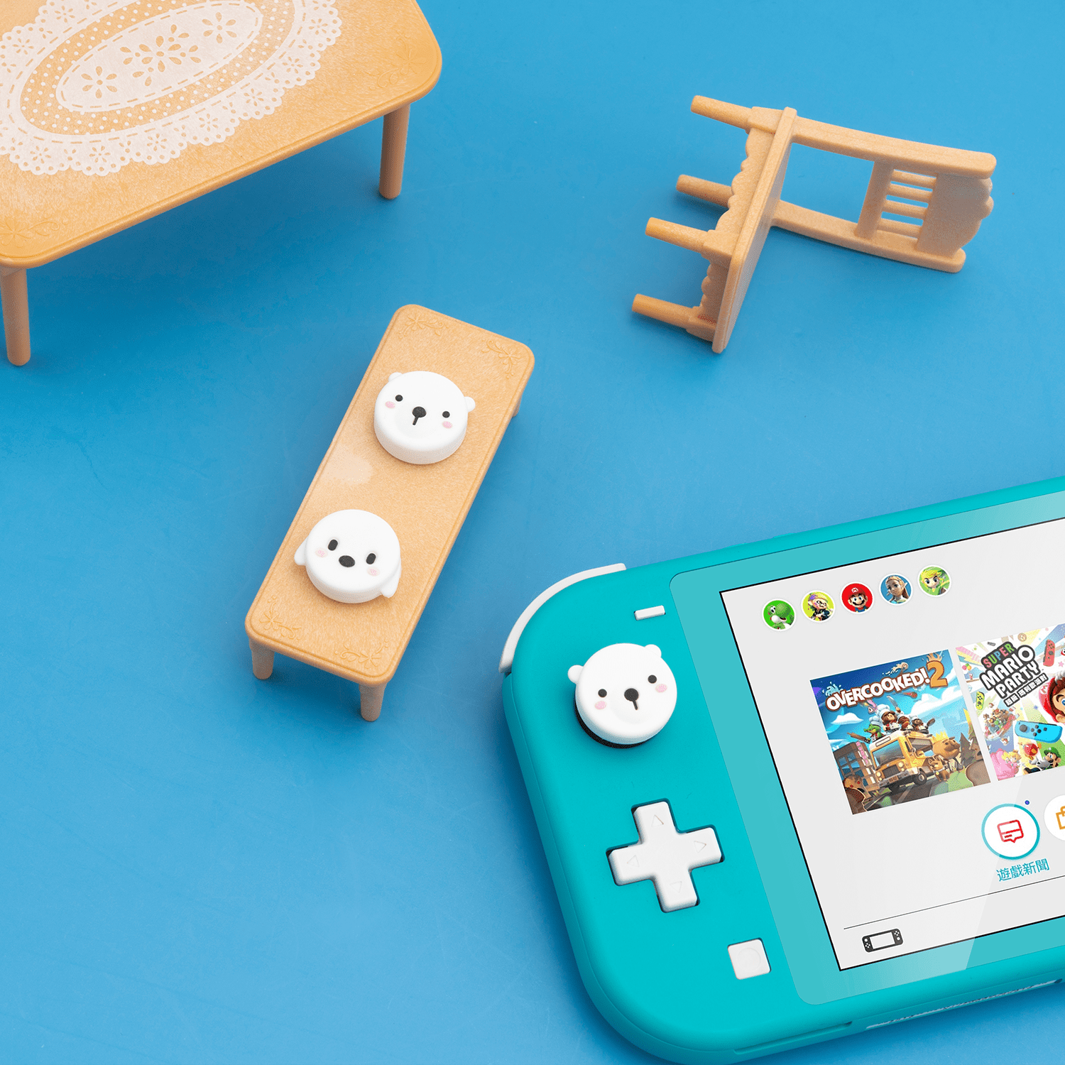 GeekShare Animal Theme Thumb Grip Caps-Bear&Dog GeekShare Bear and Dog Thumb Grip Caps for Switch and Switch Lite