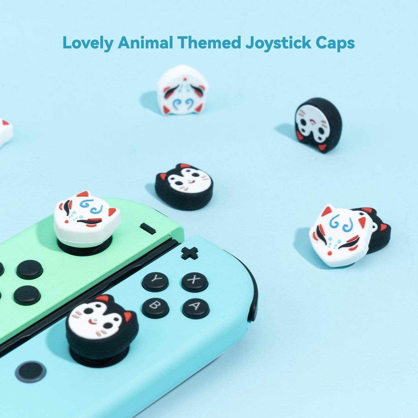 GeekShare  Animal Theme Thumb Grip Caps-Fox & Cat