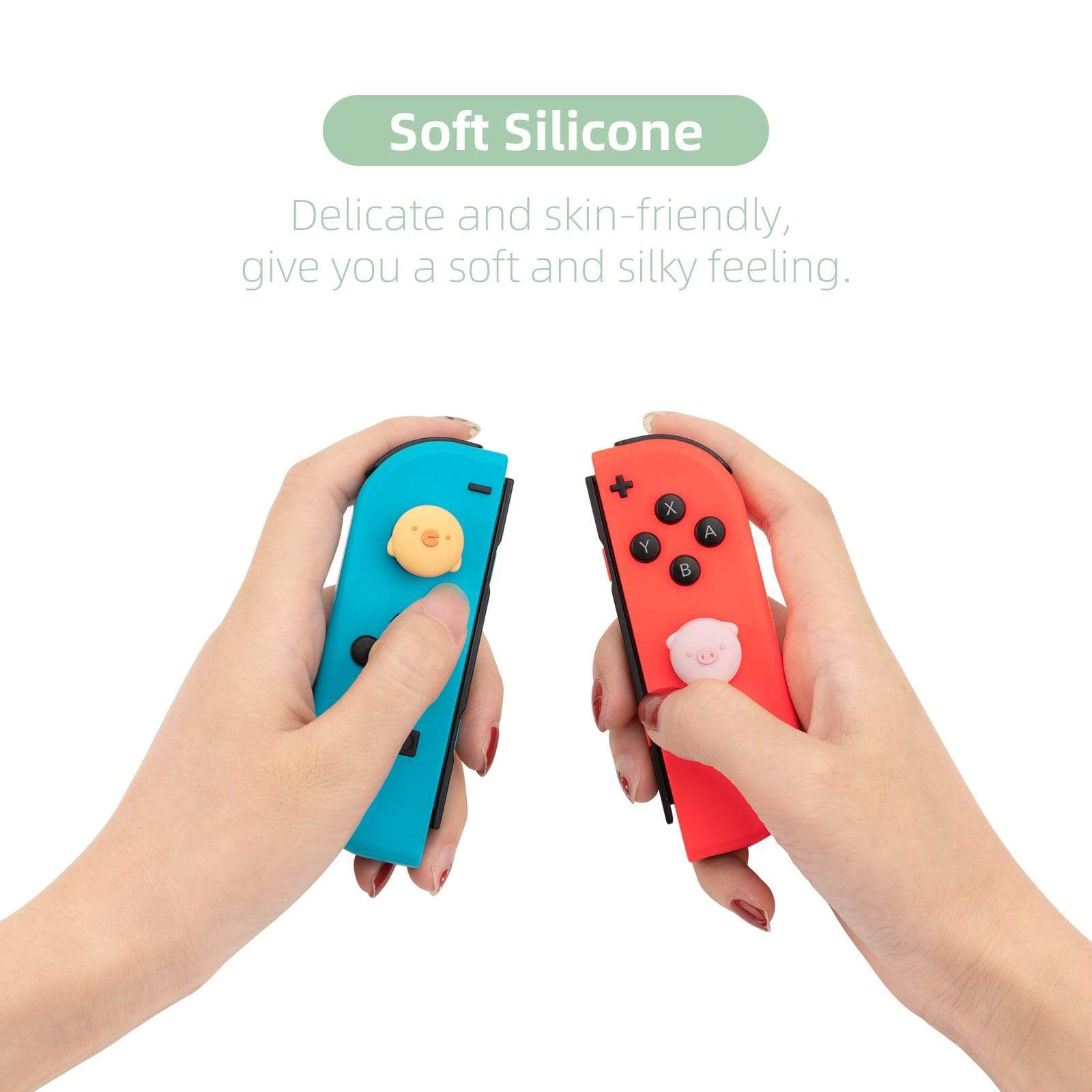 GeekShare Animal Theme Thumb Grip Caps-Pig&Chicken GeekShare Pig & Chicken Thumb Grip Caps for Nintendo Switch & Switch Lite