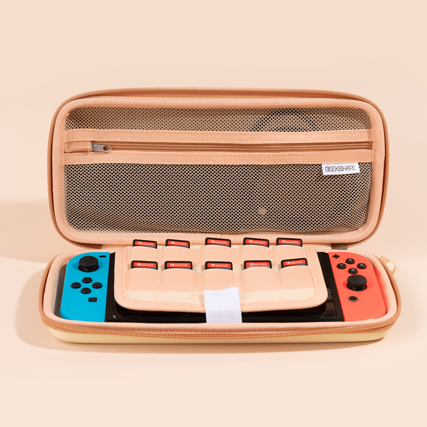 Peach nintendo switch case deals