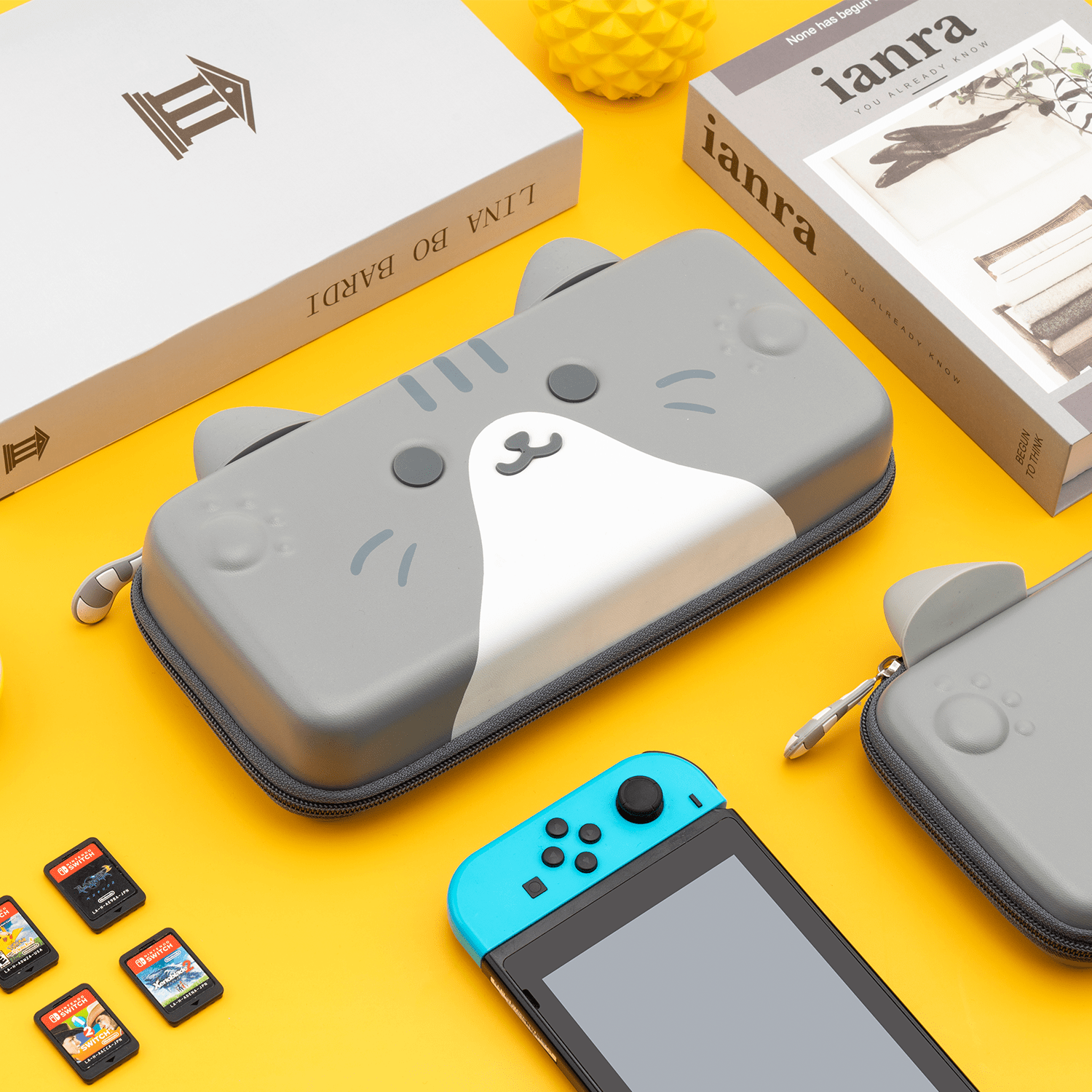 GeekShare Cat Ears Carrying Case for Nintendo Switch