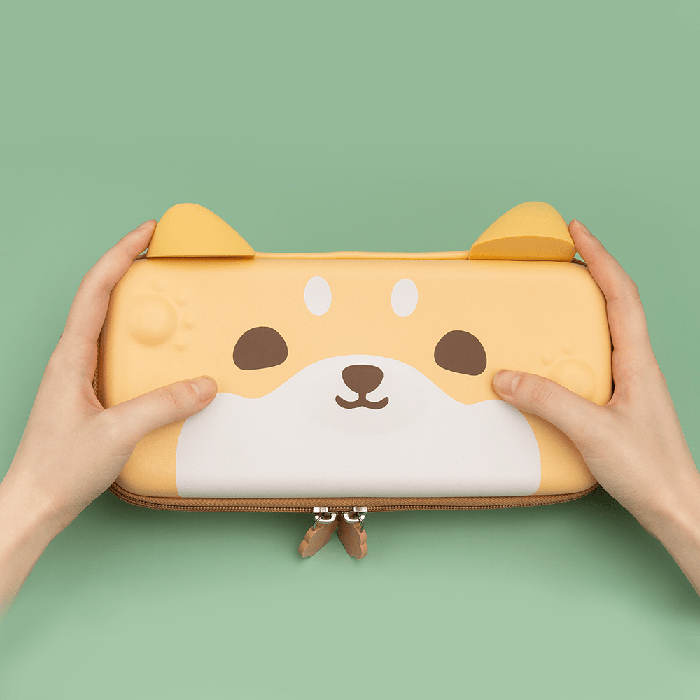 GeekShare Cat Ears Carrying Case for Switch&OLED Yellow