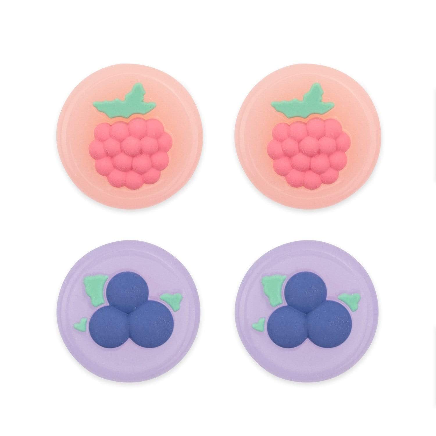 GeekShare Fruit Theme Thumb Grip Caps GeekShare Fruit Theme Thumb Grip Caps for Switch and Switch Lite - 4 PICS, Peach and Apple