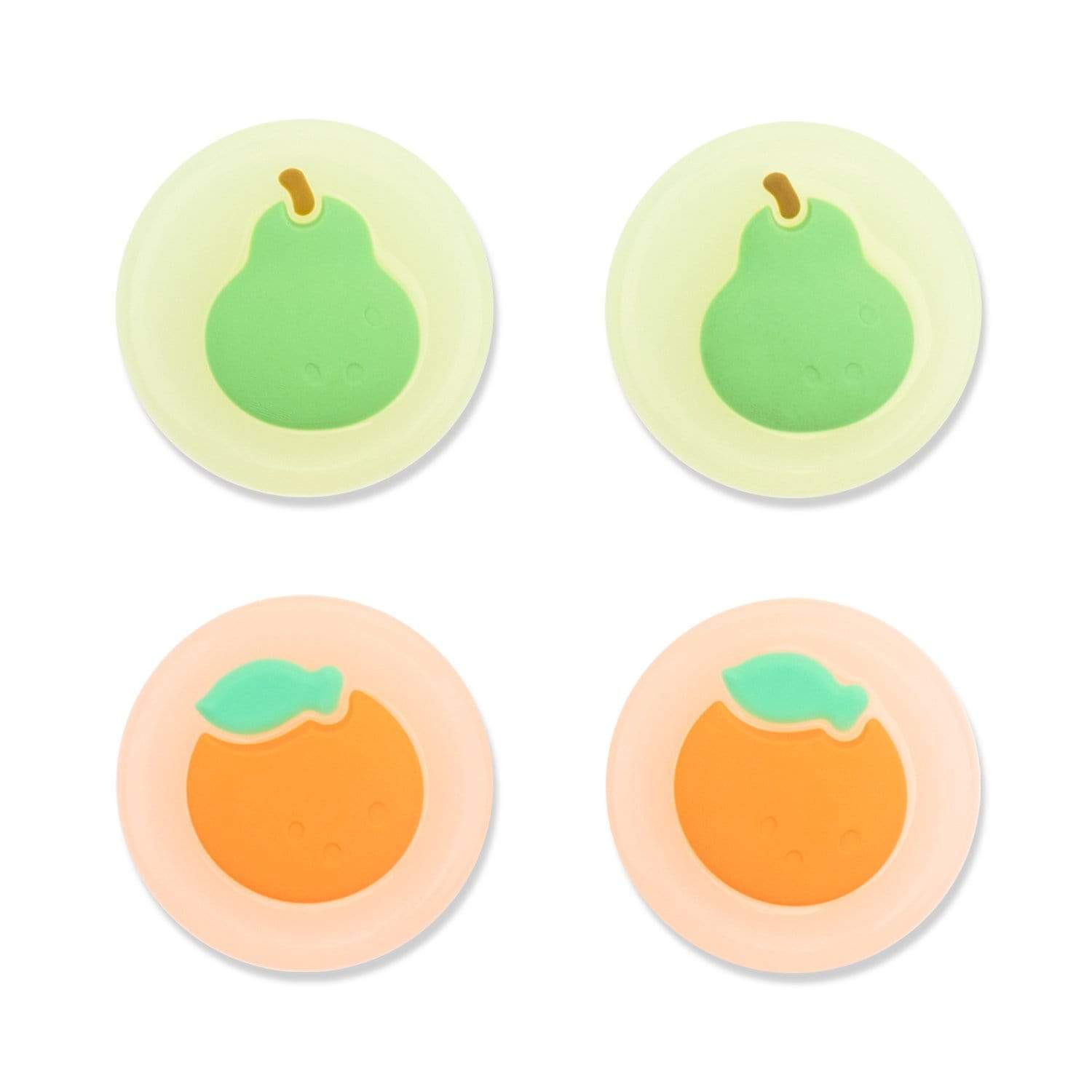 GeekShare Fruit Theme Thumb Grip Caps GeekShare Fruit Theme Thumb Grip Caps for Switch and Switch Lite - 4 PICS, Peach and Apple