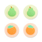 GeekShare Fruit Theme Thumb Grip Caps GeekShare Fruit Theme Thumb Grip Caps for Switch and Switch Lite - 4 PICS, Peach and Apple