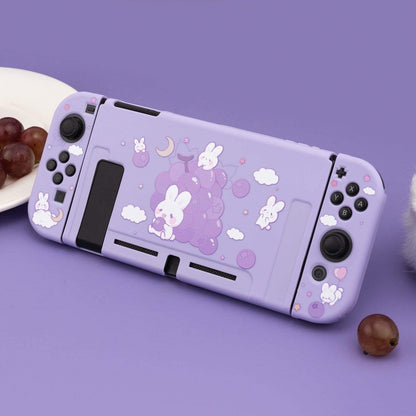 GeekShare Grape Bunny Protective Case GeekShare Protective Case for Switch, Soft TPU Slim Case Cover Compatible with Nintendo Switch Console and Joy-Con (Grape Bunny) 成功活跃