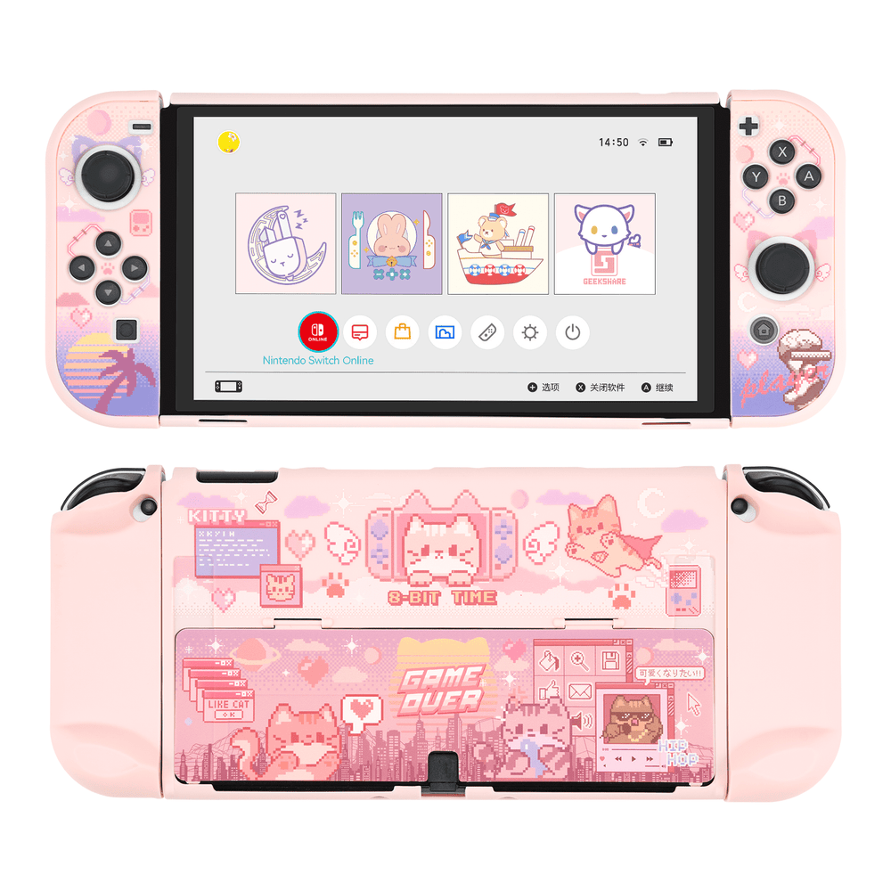 GeekShare Pixel cat Protective Case for Switch OLED