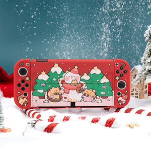 GeekShare Snow Christmas  Protective Case for Switch OLED