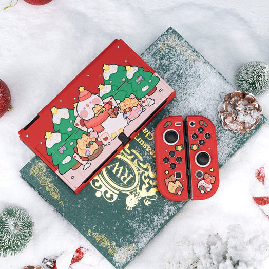 GeekShare Snow Christmas  Protective Case for Switch OLED